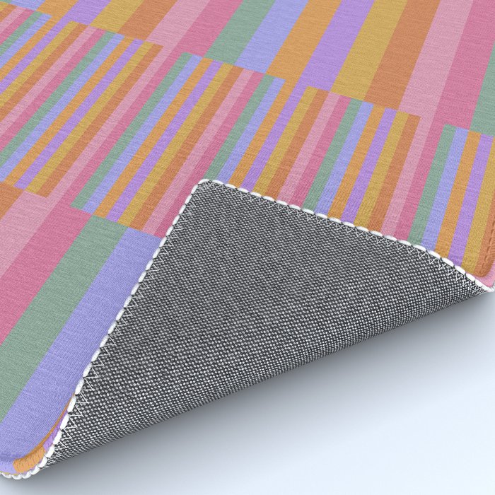Mixed Stripes Pattern III 60s Rainbow Rug Gallery Image 4
