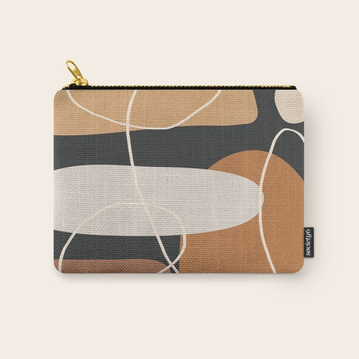Minimal Colorful Abstract Shapes 1 Carry All Pouch Gallery Image 1