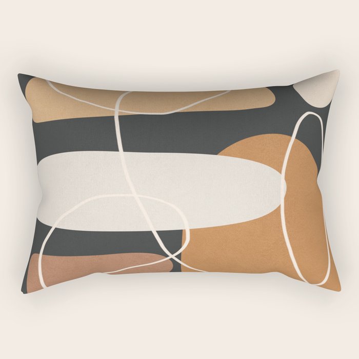 Minimal Colorful Abstract Shapes 1 Rectangular Pillow Gallery Image 1