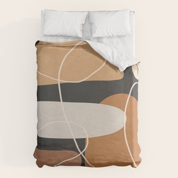Minimal Colorful Abstract Shapes 1 Duvet Cover Gallery Image 1