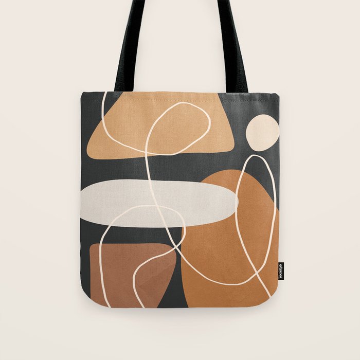 Minimal Colorful Abstract Shapes 1 Tote Bag Gallery Image 1