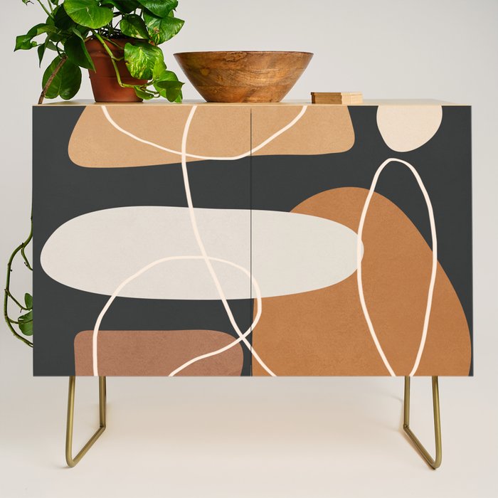 Minimal Colorful Abstract Shapes 1 Credenza Gallery Image 1