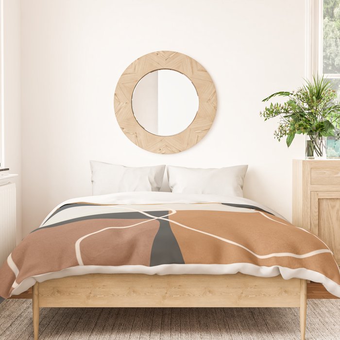 Minimal Colorful Abstract Shapes 1 Duvet Cover Gallery Image 3