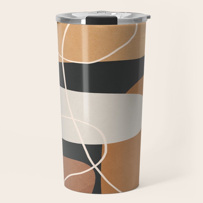 Minimal Colorful Abstract Shapes 1 Travel Mug Gallery Image 1