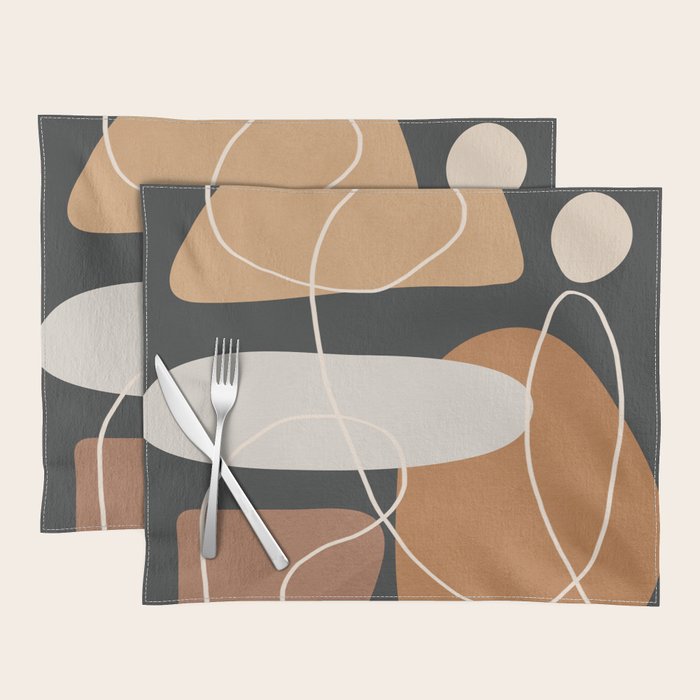 Minimal Colorful Abstract Shapes 1 Placemat Gallery Image 1