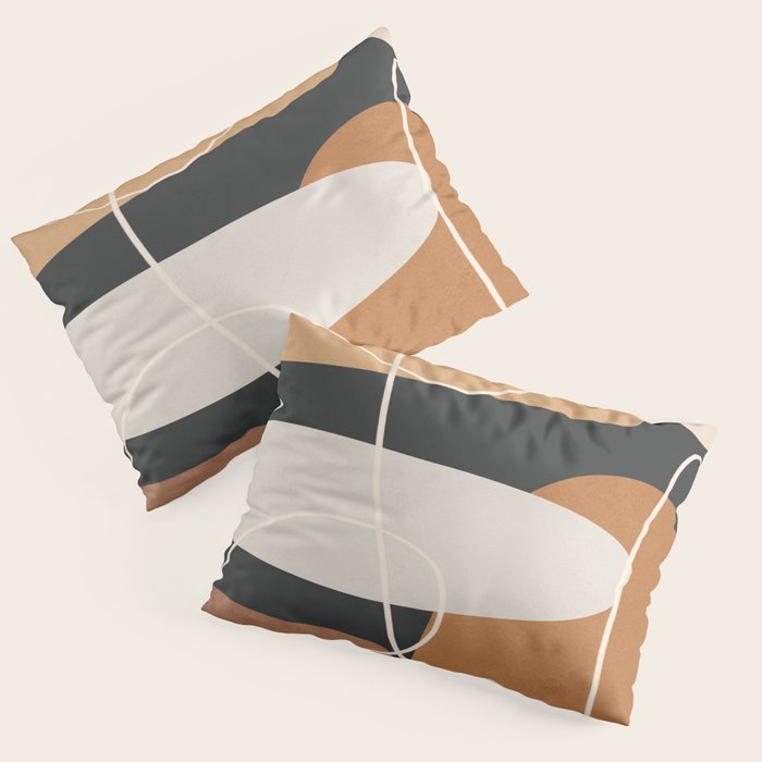 Minimal Colorful Abstract Shapes 1 Pillow Sham Gallery Image 1