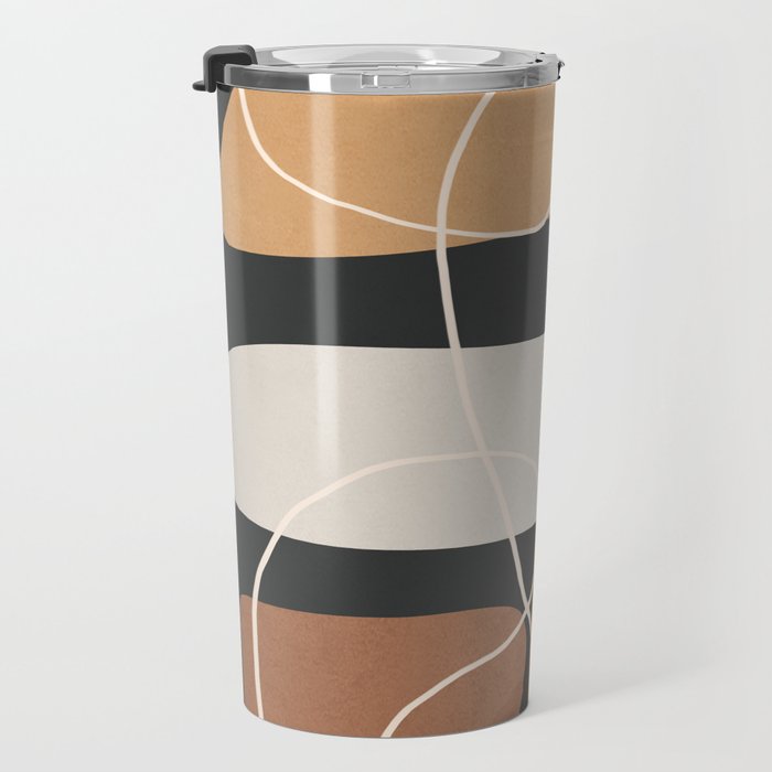Minimal Colorful Abstract Shapes 1 Travel Mug Gallery Image 3