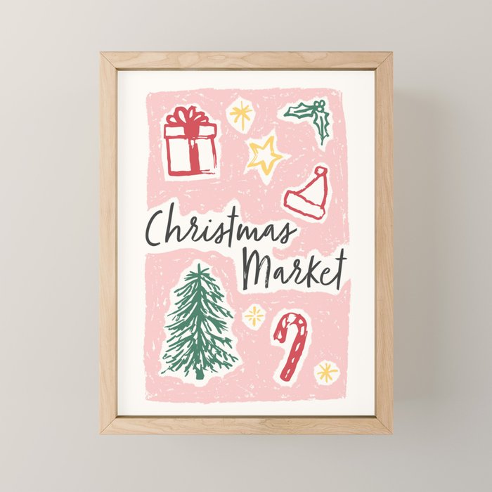 Christmas Market Mini Art Print Gallery Image 1
