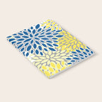 Modern Flowers Art, Blue, Yellow and Gray, Art Prints Notebook Gallery Image 2
