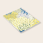 Modern Flowers Art, Blue, Yellow and Gray, Art Prints Notebook Gallery Image 3