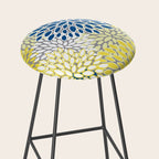 Modern Flowers Art, Blue, Yellow and Gray, Art Prints Stool Gallery Image 2