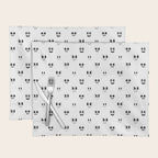 Funny vintage cartoon face doodle pattern Placemat Gallery Image 1