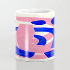 Blue Pink Fun Colorful Mid Century Modern Abstract Painting Shapes Pattern Coffee Mug Gallery Image 4