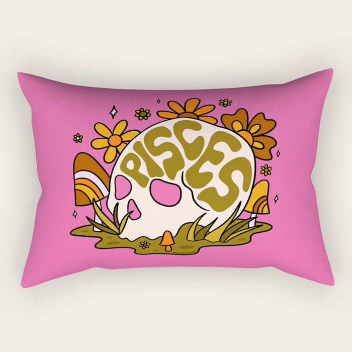 Pisces Skull Rectangular Pillow Gallery Image 1