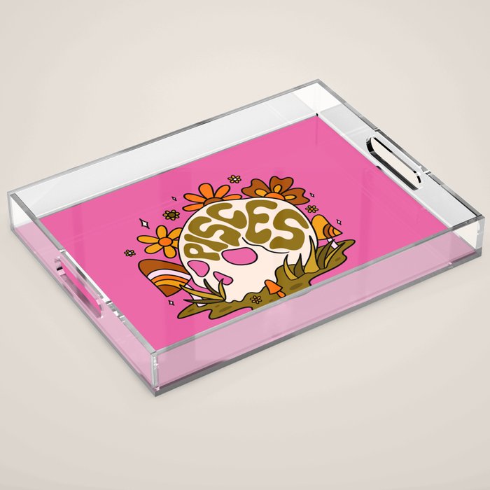 Pisces Skull Acrylic Tray Gallery Image 1