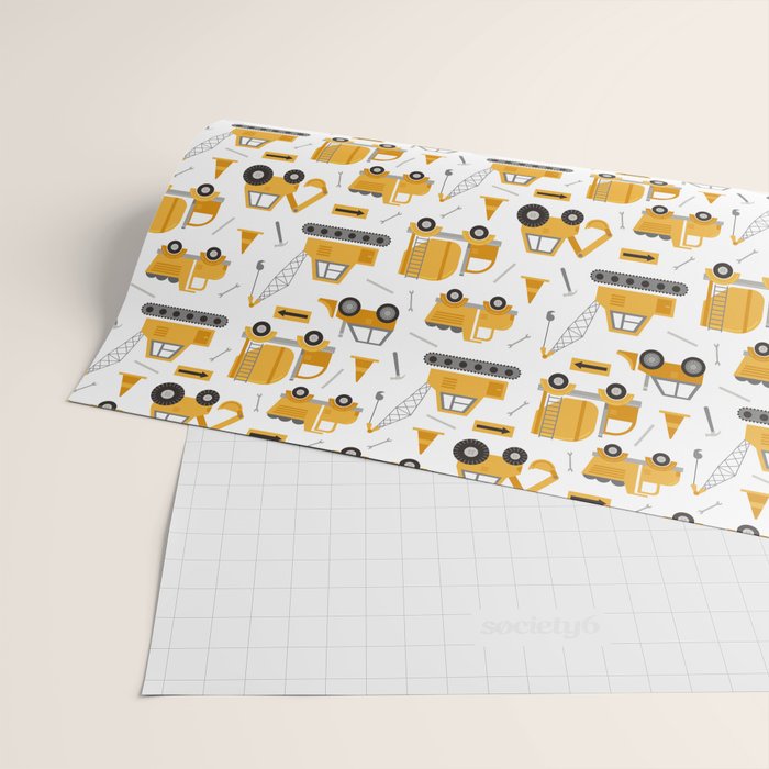 Construction Trucks Wrapping Paper Gallery Image 2