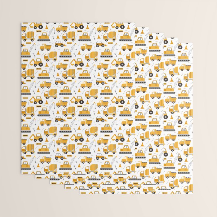 Construction Trucks Wrapping Paper Gallery Image 3