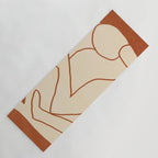 Abstract line art 2 Terracotta 2 Yoga Mat Gallery Image 1