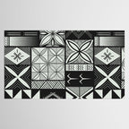 UrbanNesian Grey Maluelue Siapo and Tatau Tablecloth Gallery Image 2