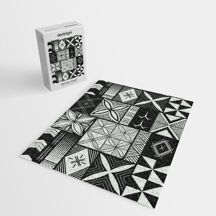 UrbanNesian Grey Maluelue Siapo and Tatau Jigsaw Puzzle Gallery Image 2