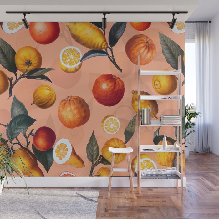 Vintage Fruit Pattern XXV Wall Mural Gallery Image 1