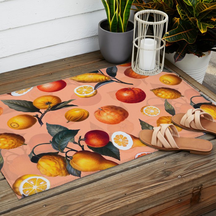 Vintage Fruit Pattern XXV Outdoor Rug Gallery Image 2