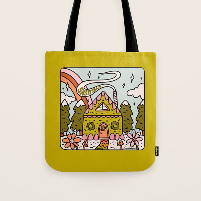 Sagittarius Gingerbread House Tote Bag Gallery Image 1