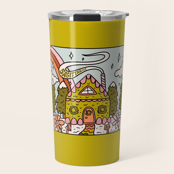 Sagittarius Gingerbread House Travel Mug Gallery Image 1