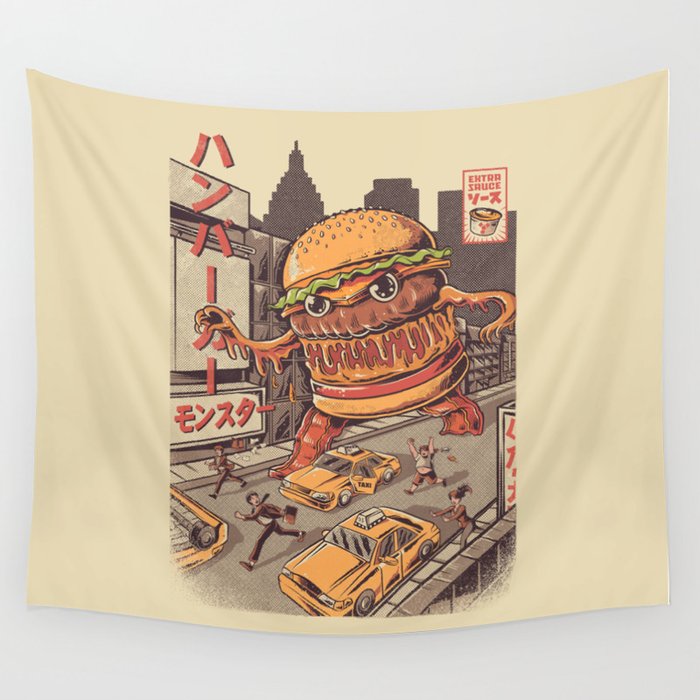 Burgerzilla Wall Tapestry Gallery Image 4