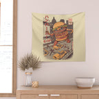 Burgerzilla Wall Tapestry Gallery Image 2