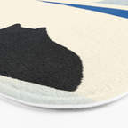 Black cat wandering Bath Mat Gallery Image 3