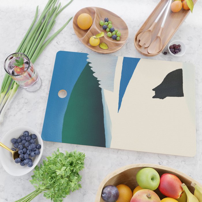 Black cat wandering Cutting Board Gallery Image 2