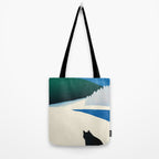 Black cat wandering Tote Bag Gallery Image 2