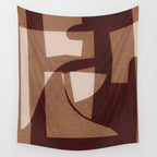 Marron Abstract Wall Tapestry Gallery Image 4