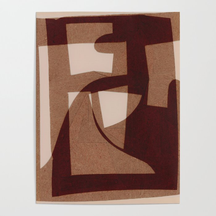 Marron Abstract Poster Gallery Image 1