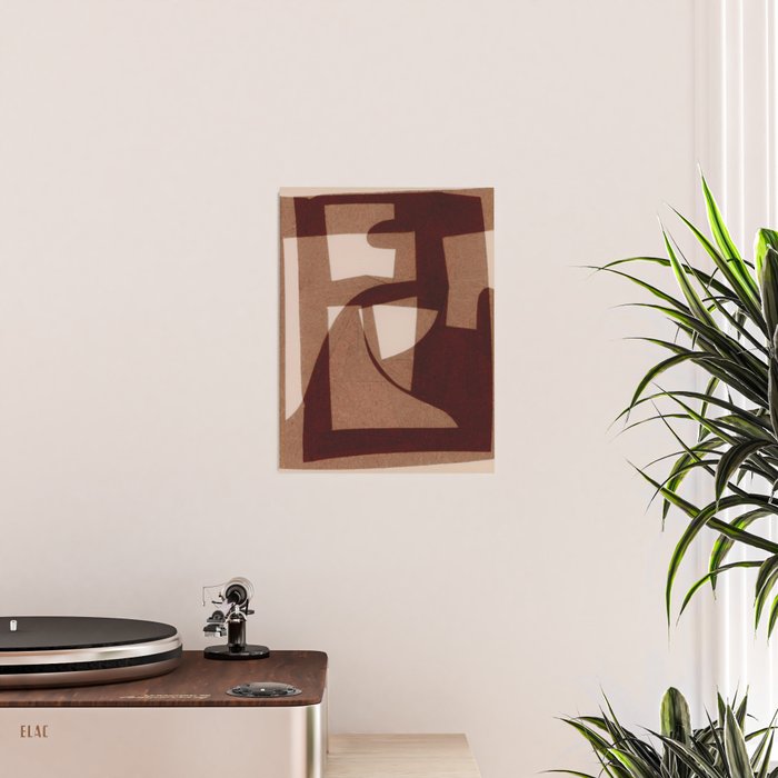 Marron Abstract Poster Gallery Image 2