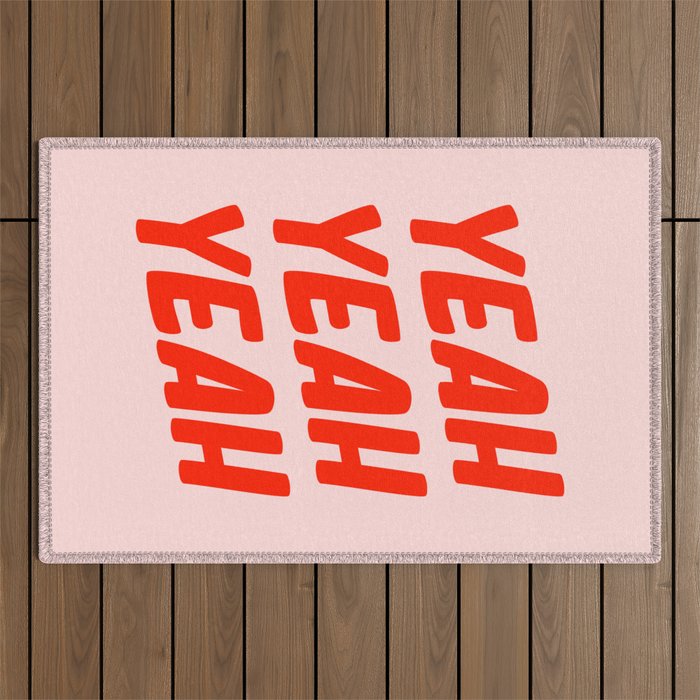 Yeah Yeah Yeah Outdoor Rug Gallery Image 1