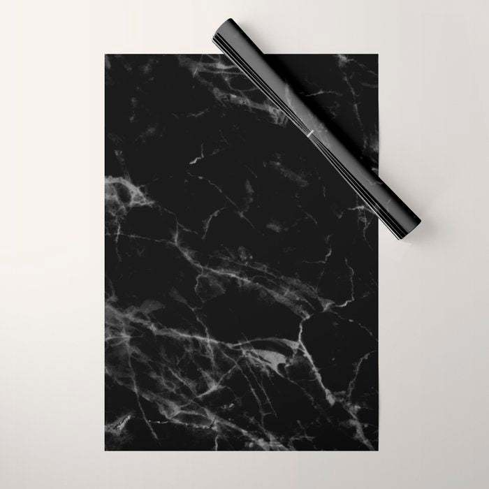 Black Marble Wrapping Paper Gallery Image 1