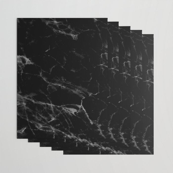 Black Marble Wrapping Paper Gallery Image 3