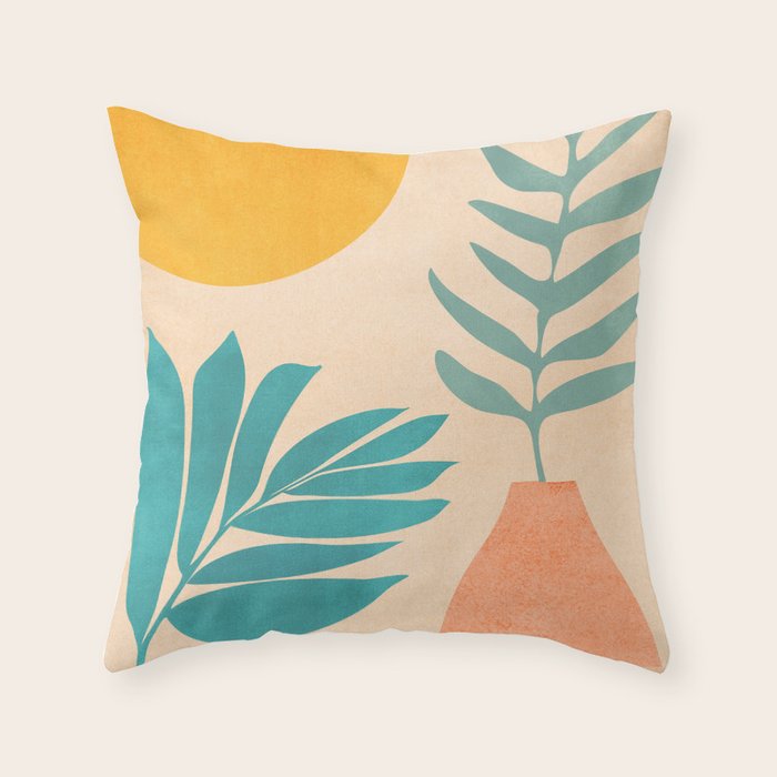 Sunny Window Garden Still Life Throw Pillow Gallery Image 6
