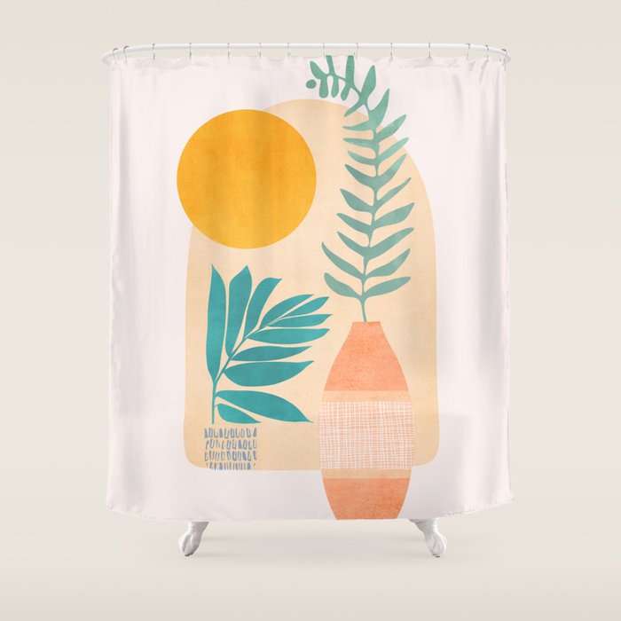 Sunny Window Garden Still Life Shower Curtain Gallery Image 1