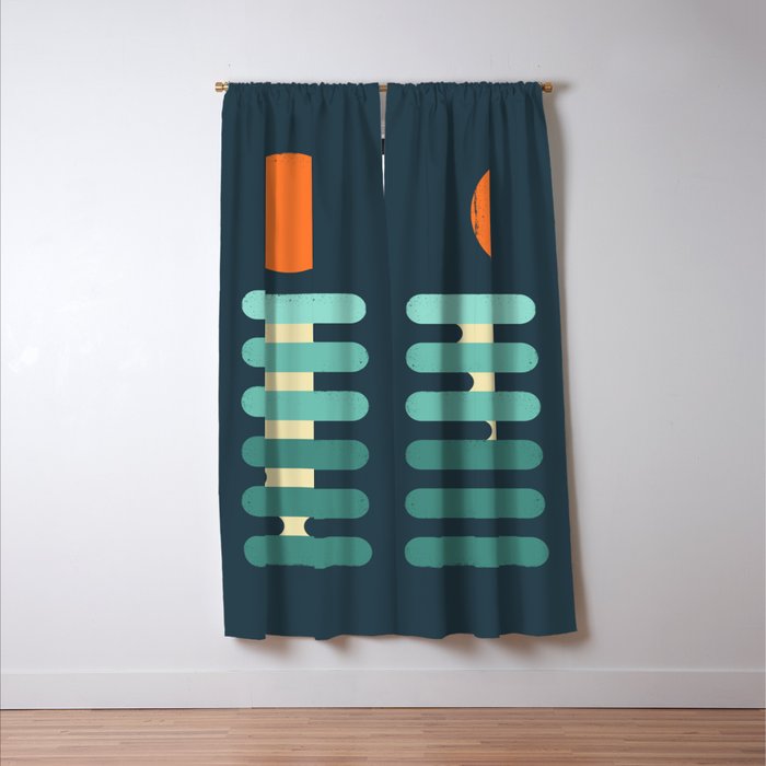 Minimalist ocean Window Curtain Gallery Image 3