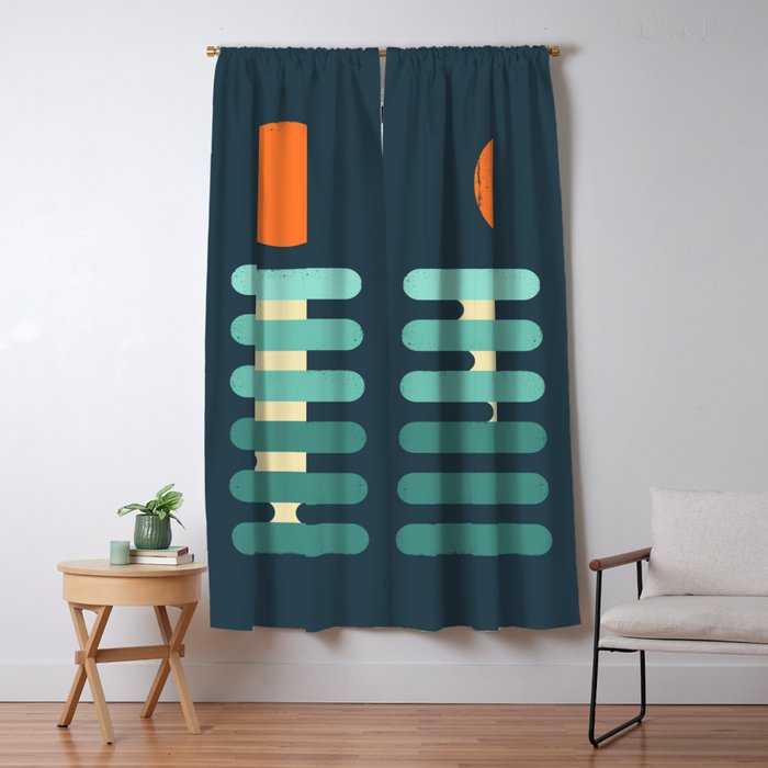 Minimalist ocean Window Curtain Gallery Image 5