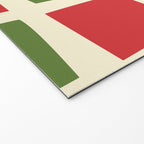 Retro Christmas Midcentury Modern Windows Checkered Red Green Cream Pattern Welcome Mat Gallery Image 2
