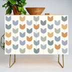 Spring Tulips XI Natural Multicolor Mid Century Flowers Credenza Gallery Image 1