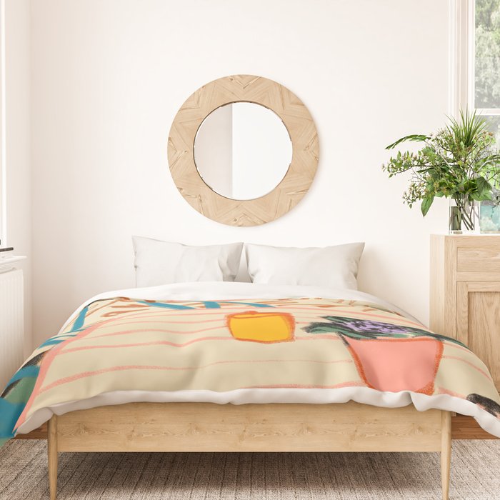 EVENING ON A TERRACE Duvet Cover Gallery Image 3