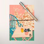 EVENING ON A TERRACE Wrapping Paper Gallery Image 1