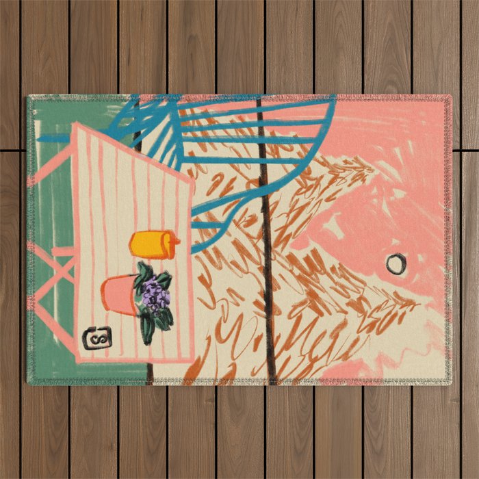 EVENING ON A TERRACE Outdoor Rug Gallery Image 1
