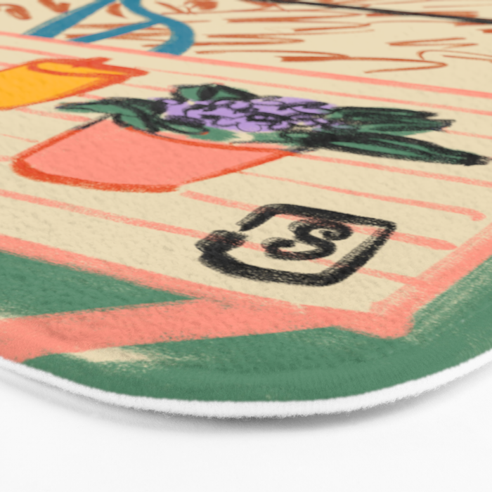 EVENING ON A TERRACE Bath Mat Gallery Image 3