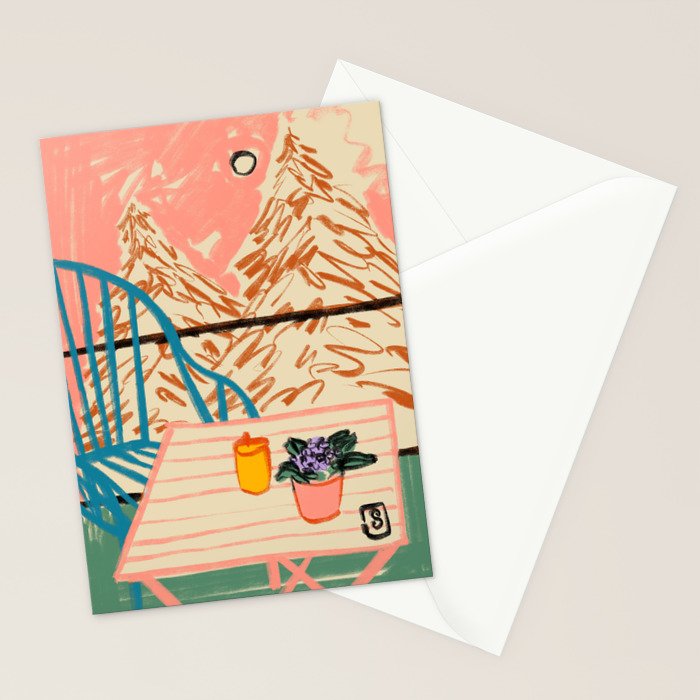 EVENING ON A TERRACE Stationery Card Gallery Image 2